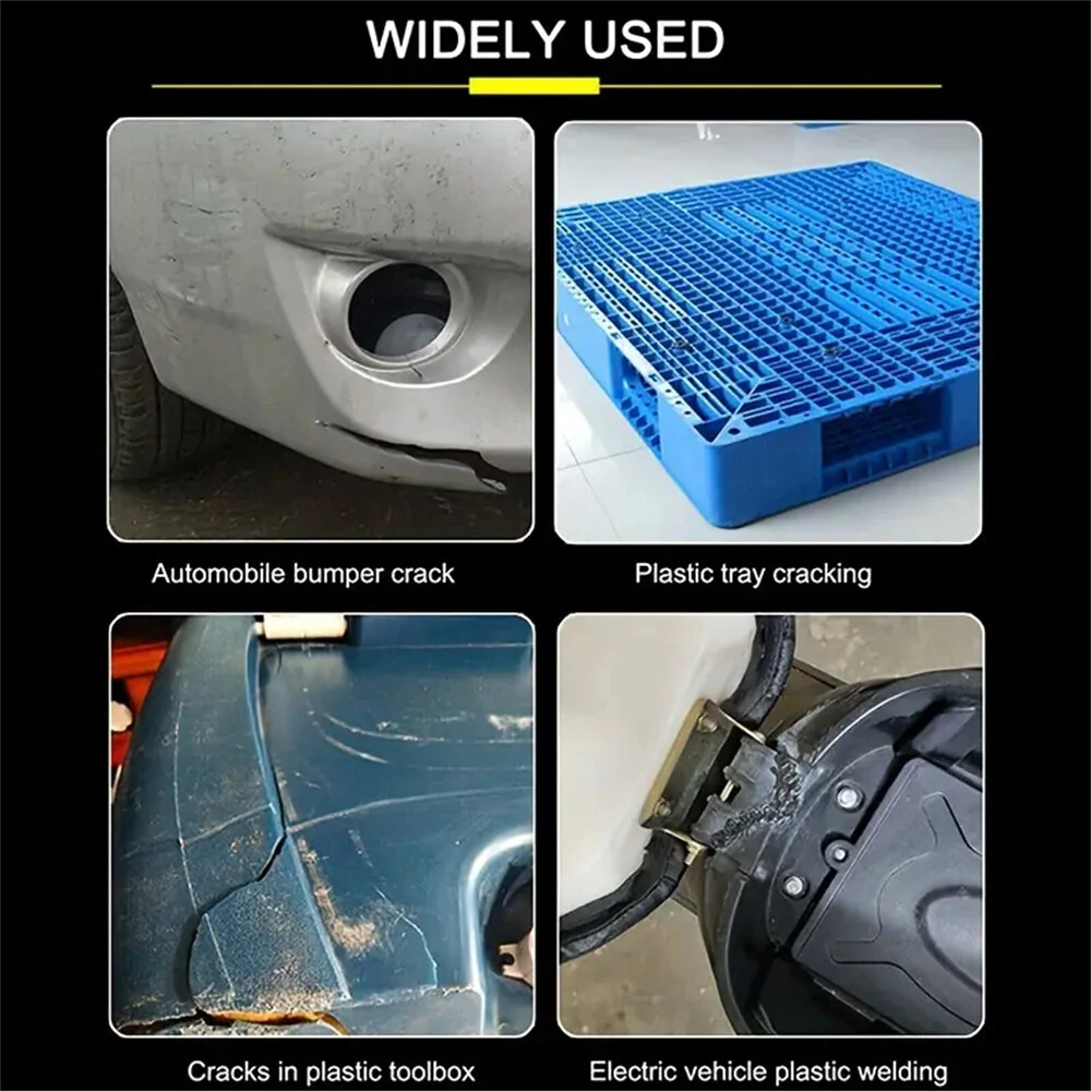 EU Plug Red Portable Plastic Welding Machine Quick and Easy Operation Ergonomic Design Stainless Steel Staples Overheat Protection for Car Bumper Crack Repair PVC Welding — view 8