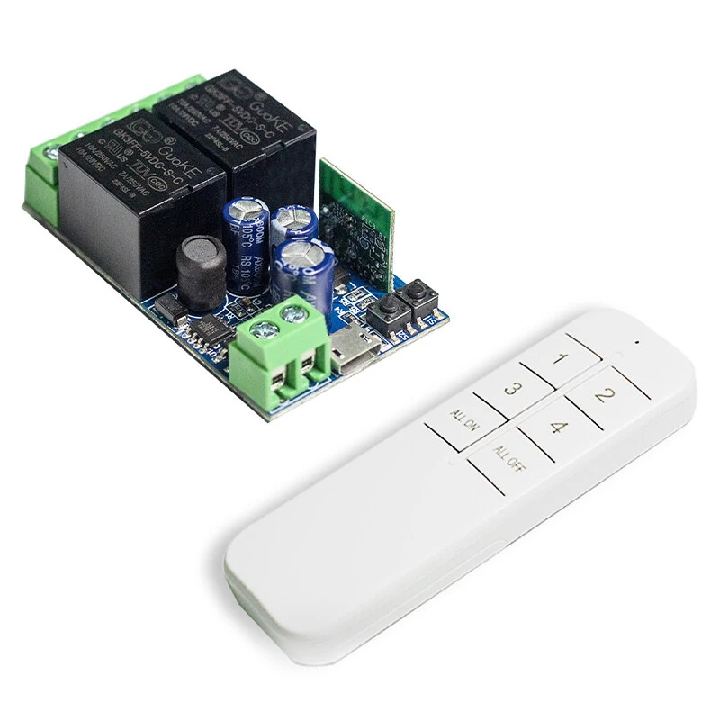 EWelink Smart WiFi 2CH Relay Smart Switch DC 5V 7V 12V 24V 48V Wireless Remote Control 2 Way Relay Work with Alexa Googole Home Voice Control — view 2