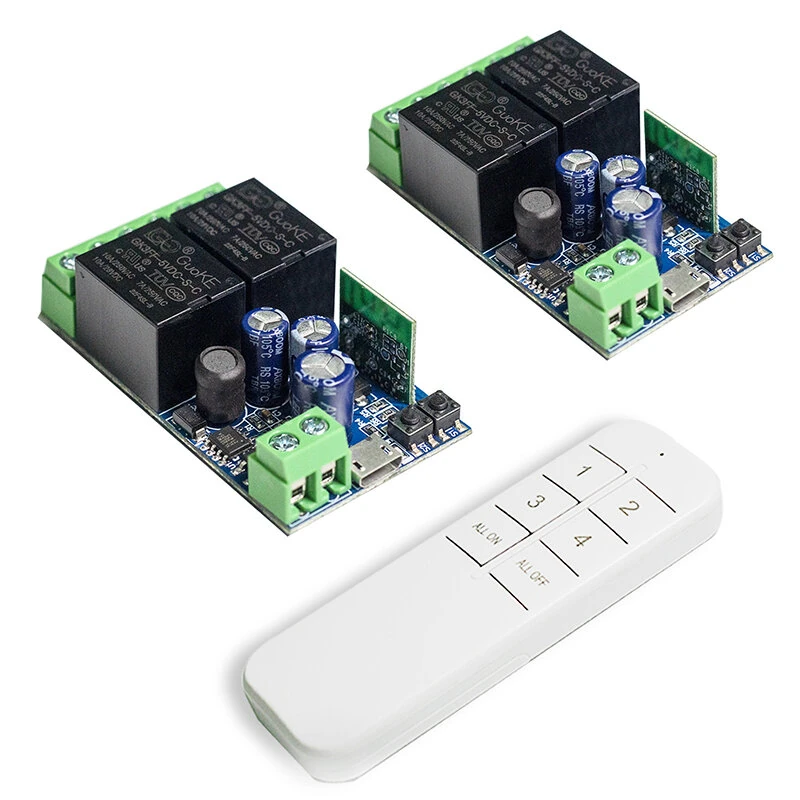 EWelink Smart WiFi 2CH Relay Smart Switch DC 5V 7V 12V 24V 48V Wireless Remote Control 2 Way Relay Work with Alexa Googole Home Voice Control — view 3