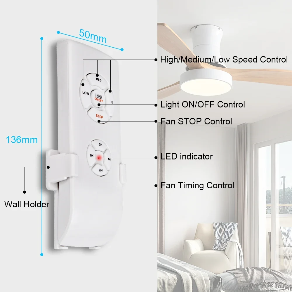 EWelink WiFi Ceiling Fan Lamp Remote Control AC110/220V Timing Control APP Remote Control Switch Adjusted Wind Speed Transmitter For Alice yandex — view 4