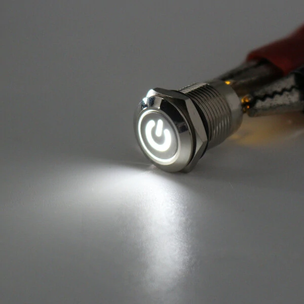 Excellway® 12V 4 Pin Led Metal Push Button Switch Momentary Power Switch Waterproof — view 10