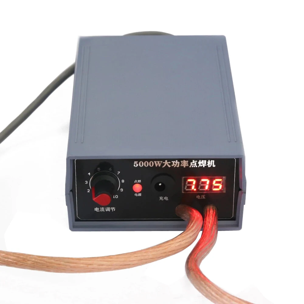 Excellway 5000W Mini Spot Welder High Power Handheld Spot Welding Machine for 18650 Battery Welding Tools for 0.1/0.15/0.2/0.25mm Nickel Strip 0-800A Current Adjustable — Excellway