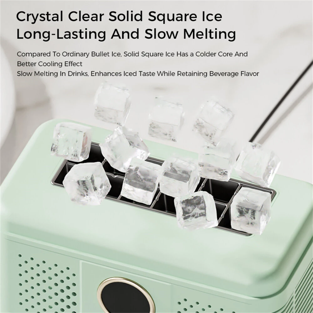 EXPED SMART Portable Mini Countertop Ice Maker Machine Quick 12 Solid Ice Cubes in 20 Mins Quiet & Compact for Home Office Camping Car Use — view 4