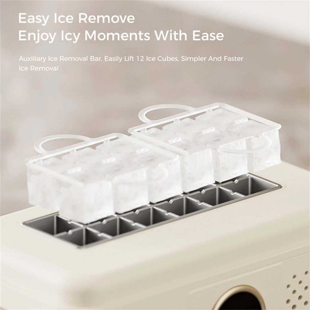 EXPED SMART Portable Mini Countertop Ice Maker Machine Quick 12 Solid Ice Cubes in 20 Mins Quiet & Compact for Home Office Camping Car Use — view 7