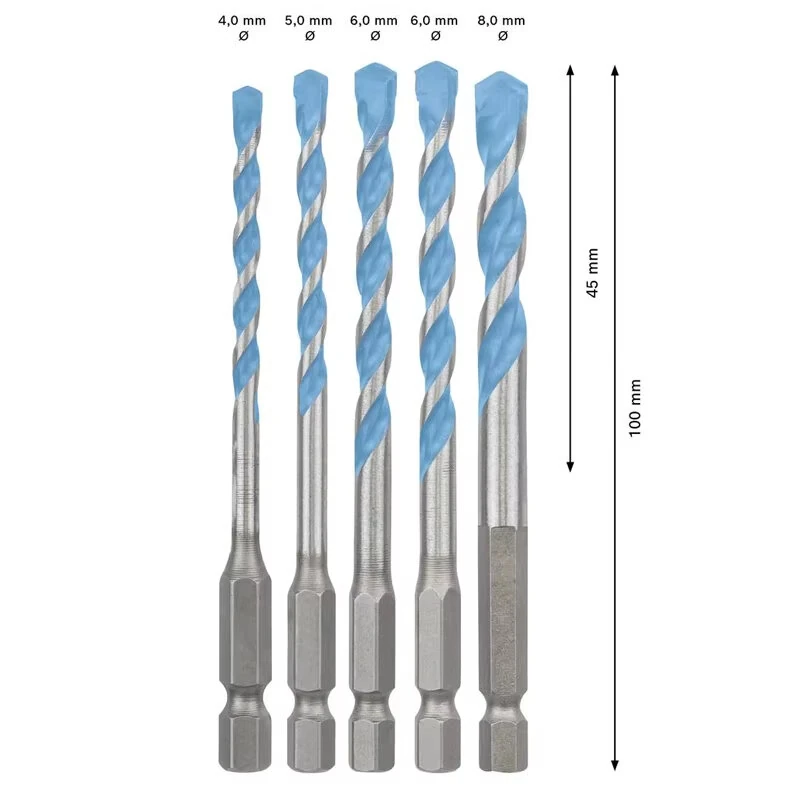 EXPERT HEX-9 for BOSCH Multi Construction Drill Bit Set High Precision Multi Material Hex Shank Impact Rotary Compatible Accurate Drilling Tool for Concrete Wood Plastic Brick Stone — view 4