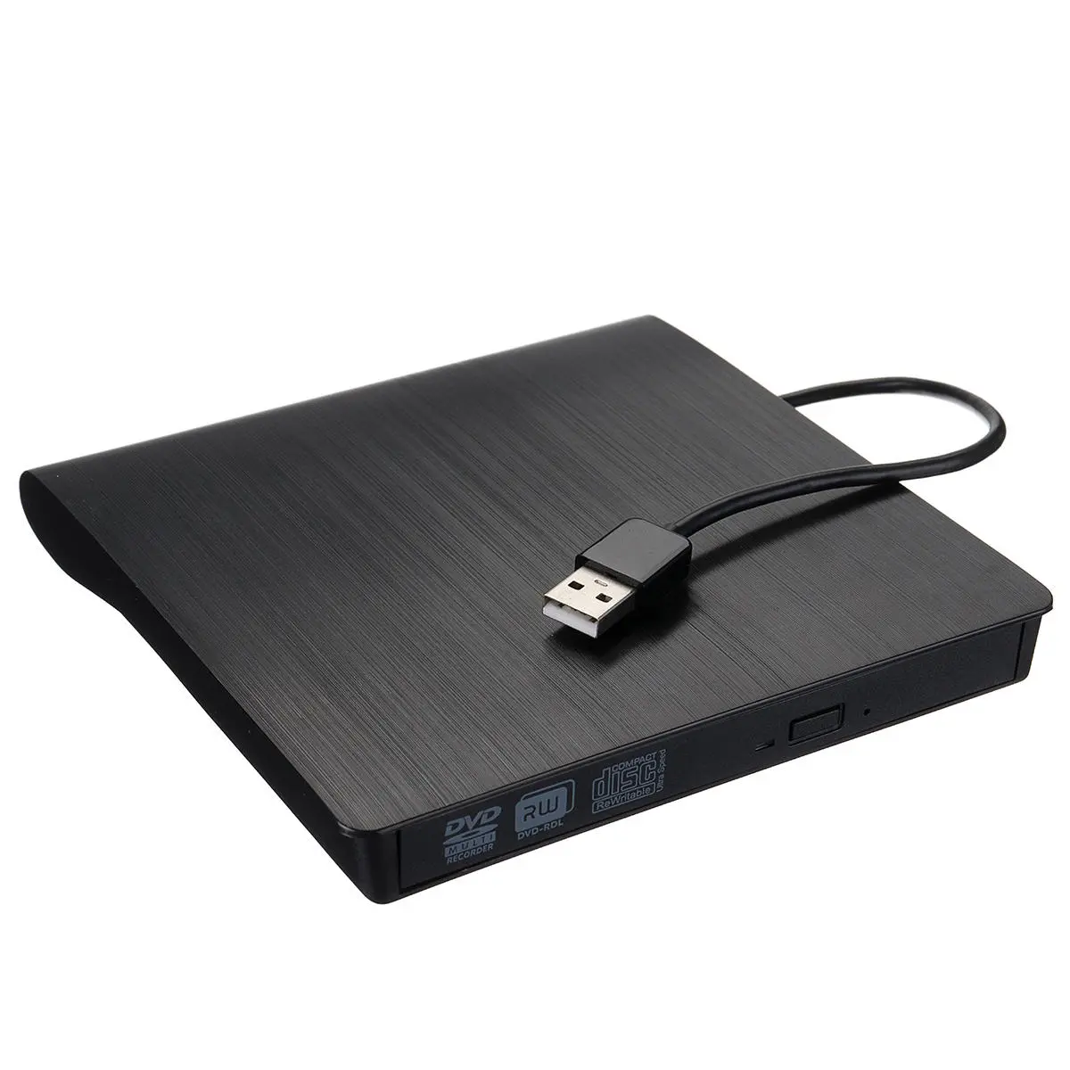 External USB 2.0 DVD RW CD Writer Slim Optical Drive Burner Reader Player For PC Laptop Business Office — view 2