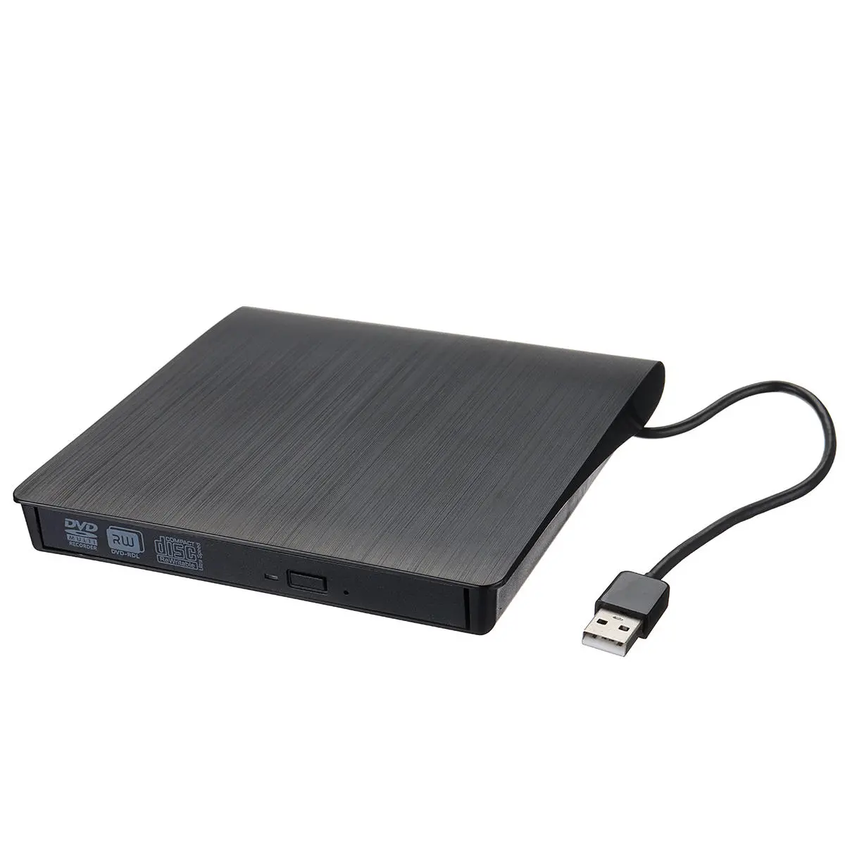 External USB 2.0 DVD RW CD Writer Slim Optical Drive Burner Reader Player For PC Laptop Business Office — view 6