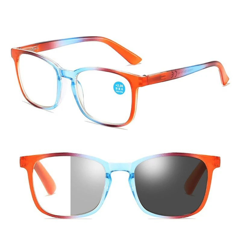 Fashion Photochromic Reading Glasses Anti-Blue Light HD UV Protection Lightweight Presbyopia Glasses — view 7
