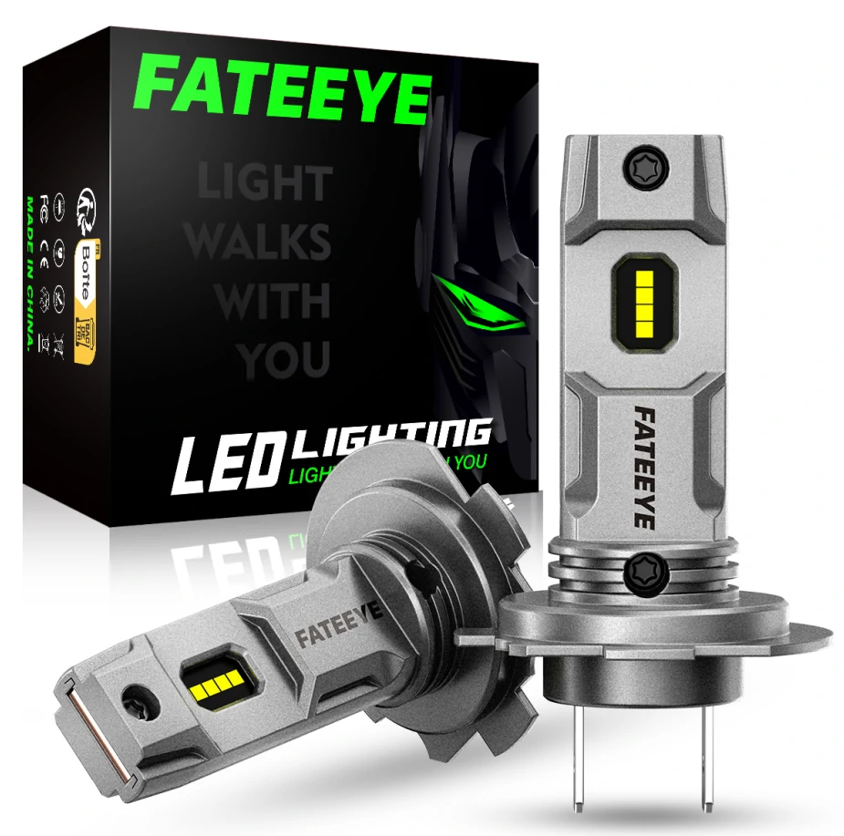 FATEEYE H7 6500K 2PCS 50W Car Headlight LED Bulbs 10000LM Waterproof 12V-24V LED Front Headlamp White Light — FATEEYE