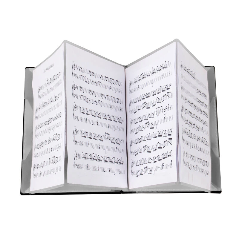 FB-04 A4 Size Music Score Holder Paper Sheet Document File Organizer Music Paper Folder 40 Pockets for Guitar Violin Piano Players — Pricio