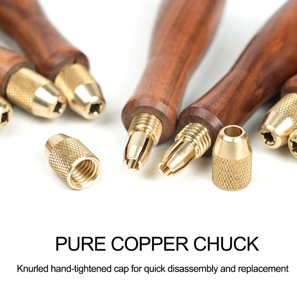 File with Solid Wood Handle Cutting with Heavy-Duty Gold-Plated Diamond Files Lightweight Compact Design — view 6
