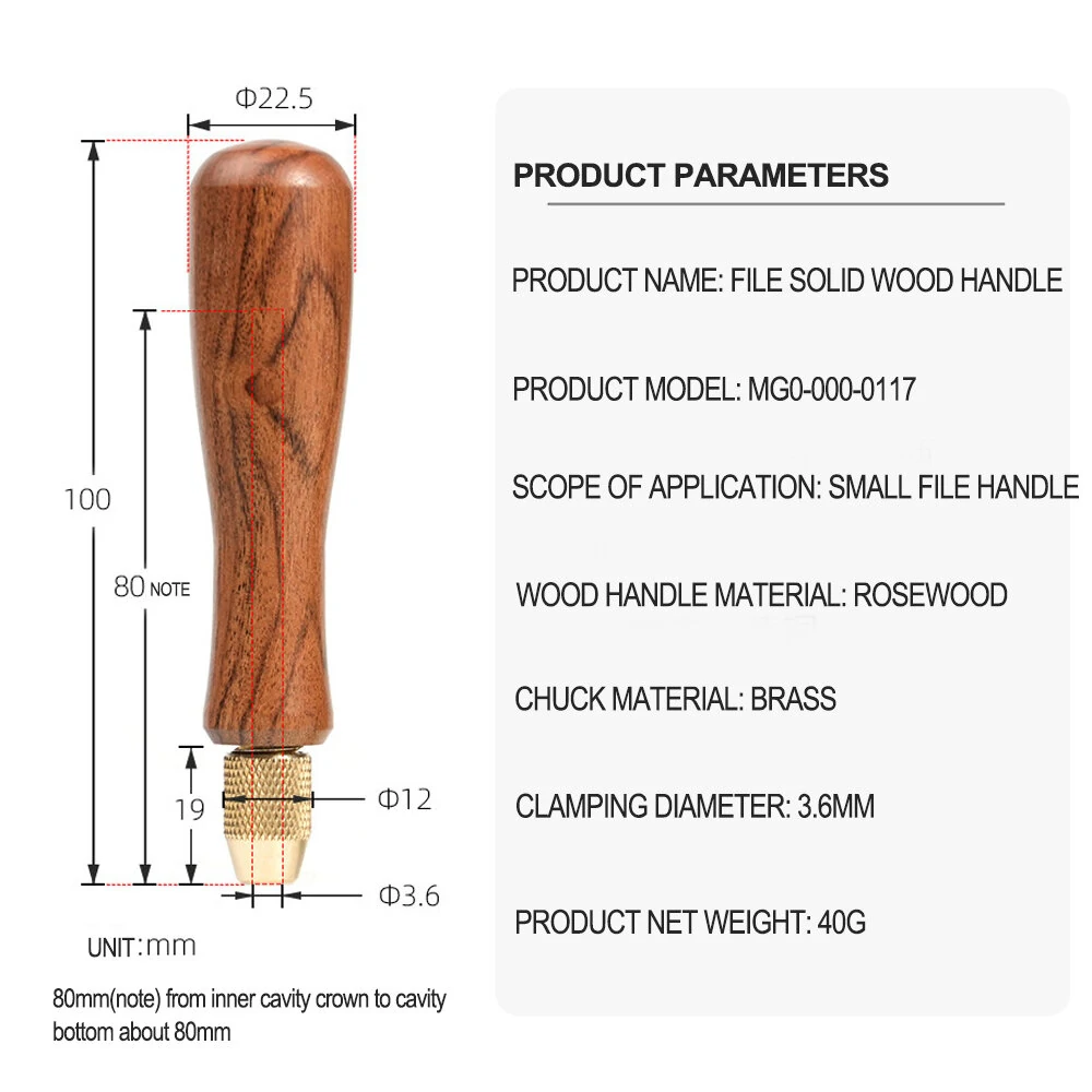 File with Solid Wood Handle Cutting with Heavy-Duty Gold-Plated Diamond Files Lightweight Compact Design — view 7