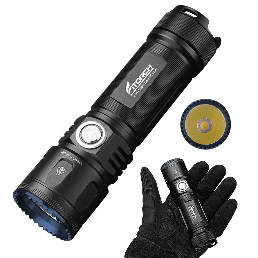 Fitorch P26GT 5000LM Ultra Bright 26650 Powerful Flashlight Type-C Rechargeable Multifunctional Strong LED Torch IPX8 Waterproof for Camping Hiking Outdoor Adventures — Fitorch