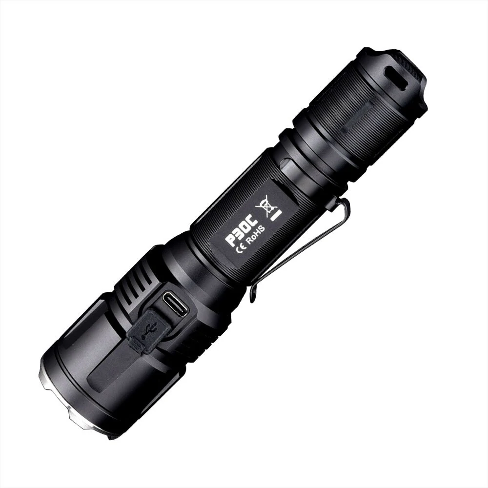 Fitorch P30C High Performance Flashlight 1600 Lumens USB Type-C Rechargeable 18650 Battery Compact Tactical Flashlight — Fitorch