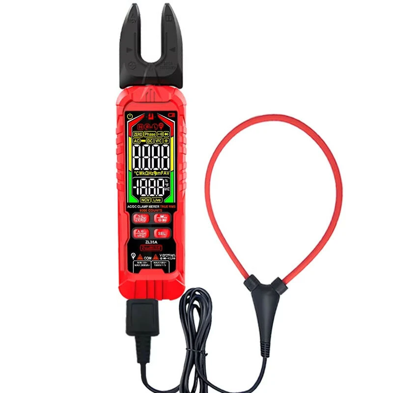 Flexible Clamp Multimeter ZL35A ZL35B 6000A Large Caliber CE Certified AC DC Voltage Current Tester Electrical Maintenance Tool