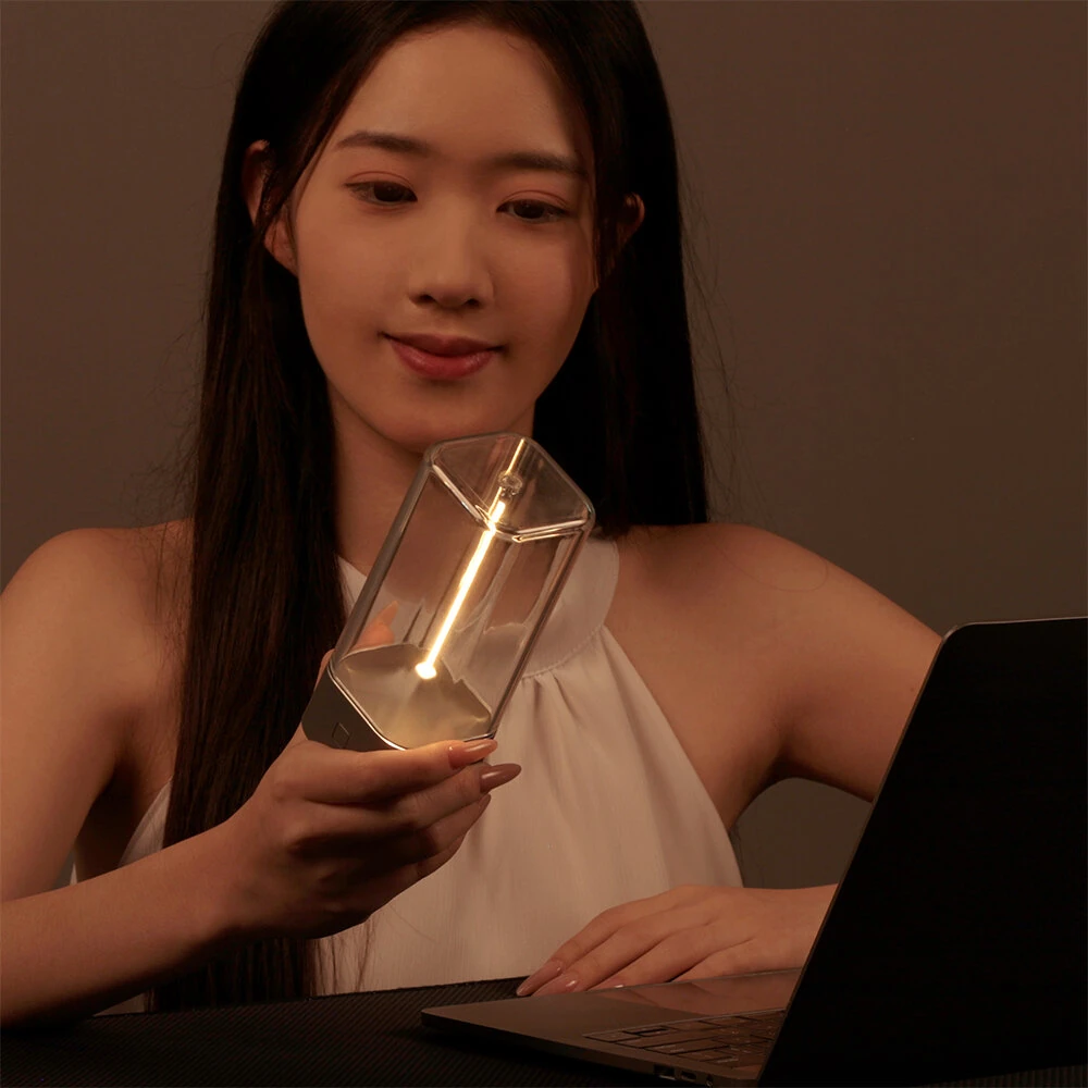 Flexible Filament Night Light with Magnetic Base Home Decor Rechargeable Magnetic Anti-Gravity Night Light Portable Quantum Floating Table LED Bedroom Home Night Light — view 6