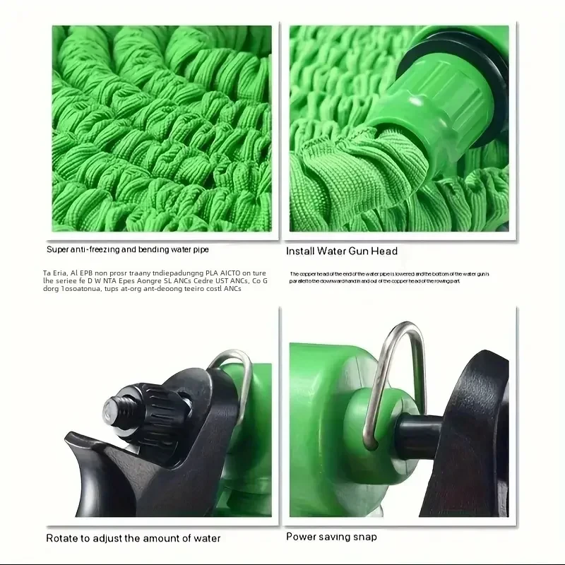 Flexible Garden Hose Set 7-Function Spray Gun Hose Expandable High Pressure Car Wash Hose 7 Water Spray Functions Water Gun for Home Garden Watering Hose — view 6