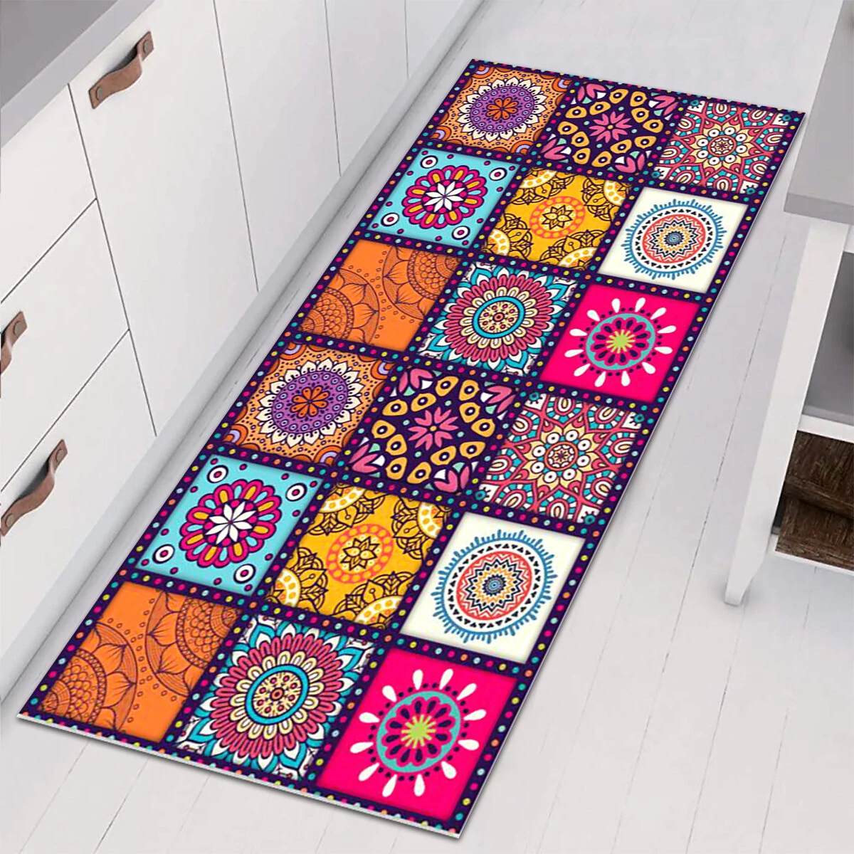 Floor Mat Rugs Non-slip Kitchen Home Bathroom Door Entrance Carpet Bohemian — Pricio