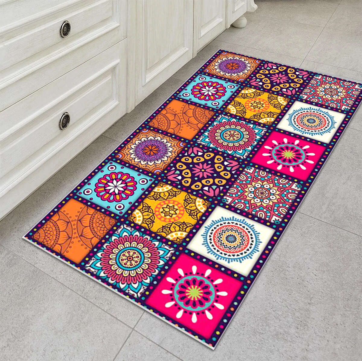 Floor Mat Rugs Non-slip Kitchen Home Bathroom Door Entrance Carpet Bohemian — view 3