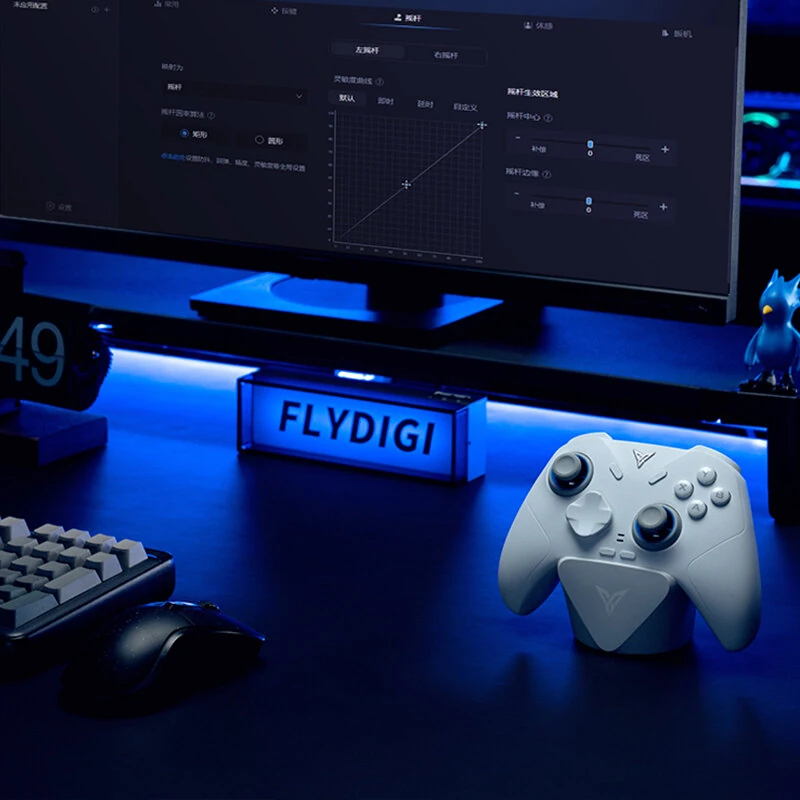 Flydigi Direwolf 4 Tri-mode Wireless Gaming Controller with Forceswitch Lever Trigger Force Adjustment Joysticks Wireless Gamepad Support 6-Axis Gyro 1KHz Polling Rate Vibration Feedback for Windows Android IOS Switch1/2 — view 4
