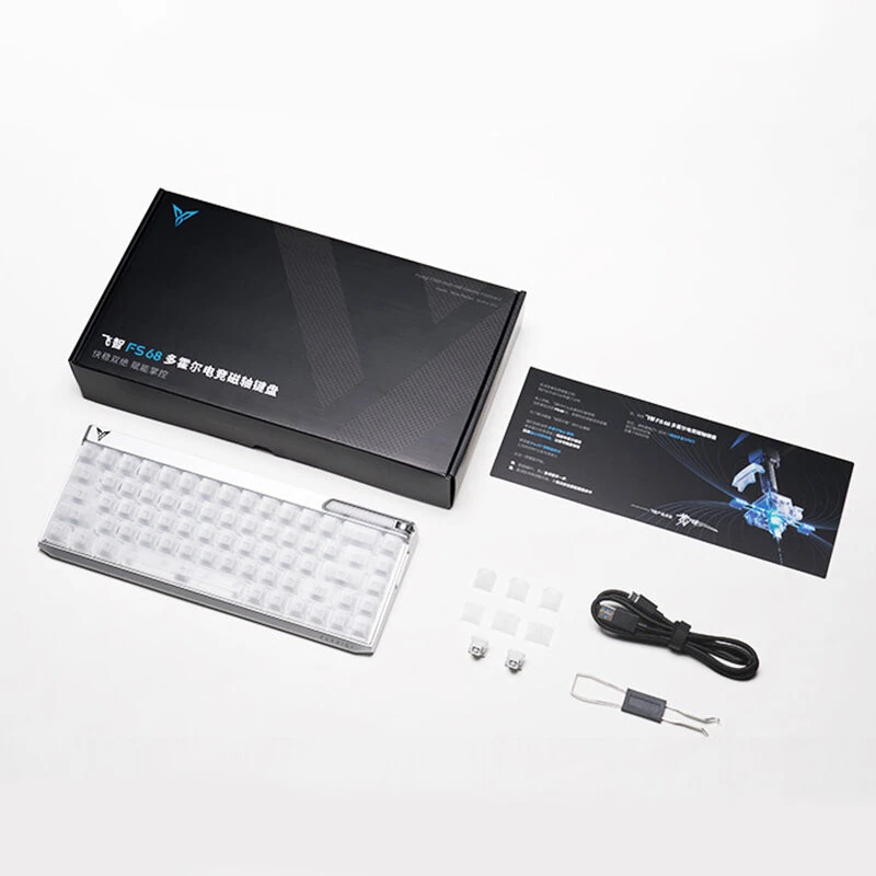 Flydigi FS68 Hall Effect Keyboard 68 Keys Magnetic Switch 8K Polling Rate 0.01mm Precision ARGB Backlit Aluminum Alloy Low Latency Wired Gaming Keyboards — view 5