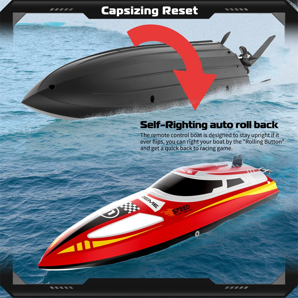 Flytec V003 RTR 2.4G 30km/h RC Boat High Speed Competitive Racing LED Lights Waterproof Auto Capsize Reset Self-Righting 3 Speed Ultra Long Using Time Water Cooling System Vehicles Models Toys — view 9