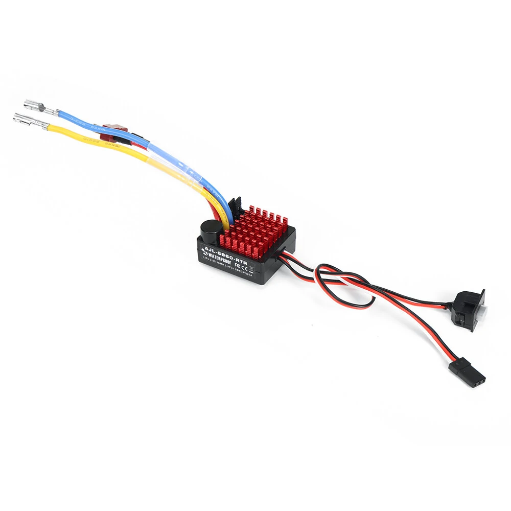 FLYUEACE 6860 Brushed ESC 60A Waterproof Crawler Speed Controller with BEC RC Vehicles Cars Boats Tanks Models Parts — view 8