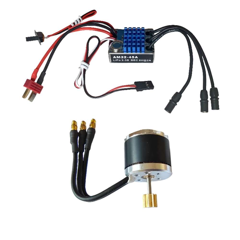 FLYUEACE Upgraded Kit Combo 2322 2600KV Outrunner Brushless Motor AM32 45A ESC Combo Set for 1/12 MNRC MN99S MN82 MN82S MN82 PRO MN168 MN78 RC Cars Vehicles Models Spare Parts — FLYUEACE