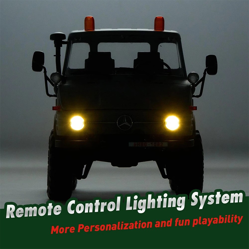 FMS FCX24 RTR Mercedes for Benz 421 Unimog 1/24 2.4G 4WD RC Car Rock Crawler Two Speed Portal Axles Off-Road Climbing Truck LED Light Full Proportional Vehicles Models Toys — view 11