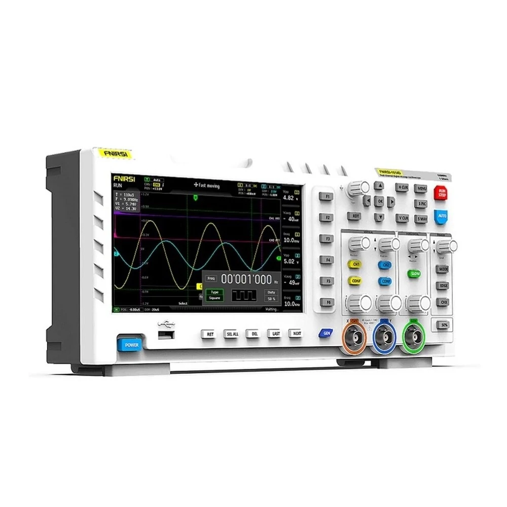 FNIRSI-1014D 7 Inch TFT LCD Display Screen 2 In 1 Dual Channel Input Storage Oscilloscope Digital Signal Generator — view 3