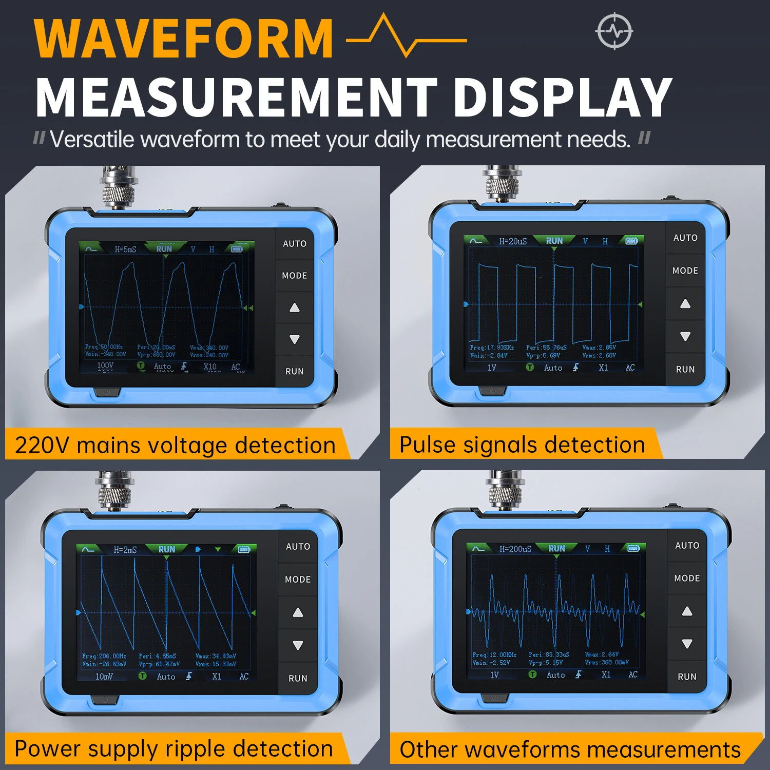 FNIRSI DSO510 Handheld Digital Oscilloscope 2.8 Inch TFT LCD 10 MHz Bandwidth 48MSa s Sampling Rate Portable Design for Precision Measurement — view 10