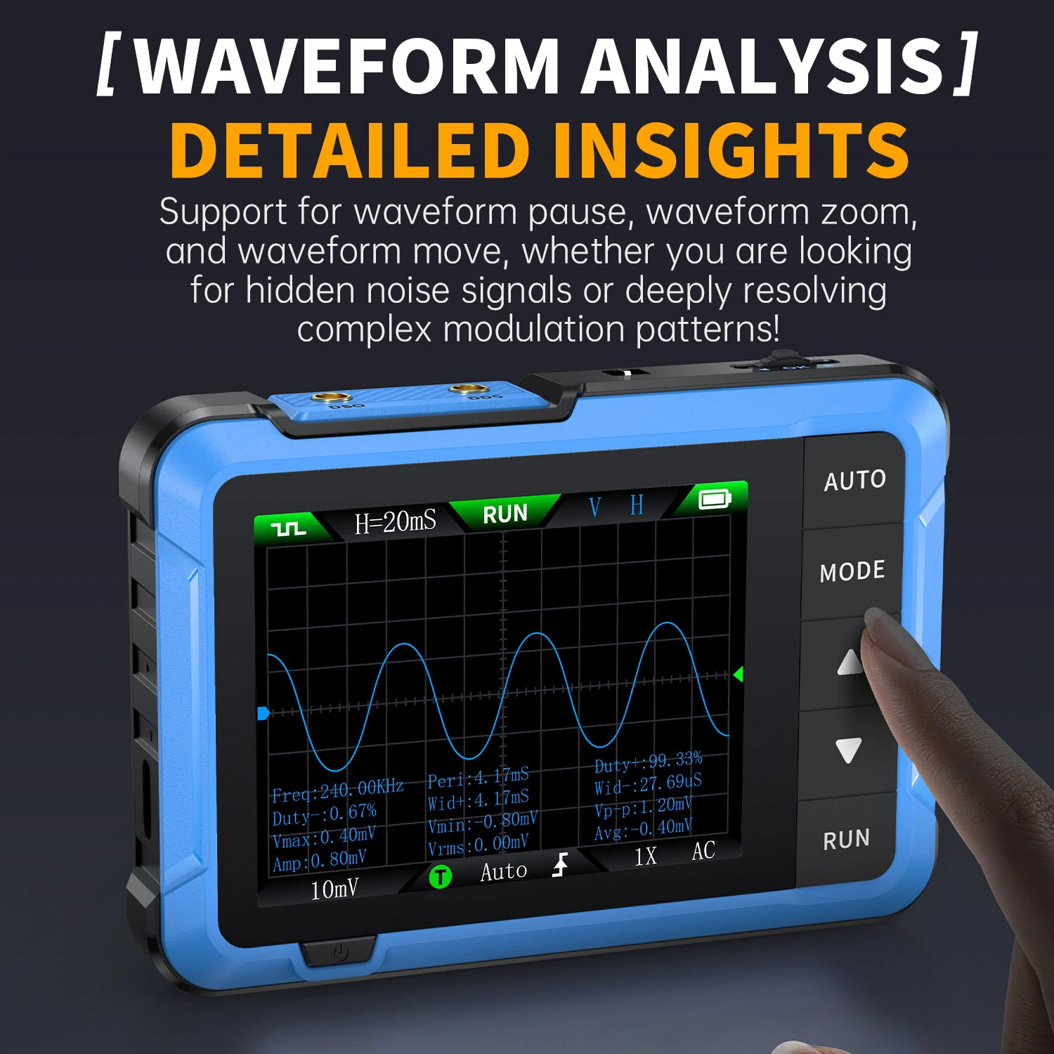 FNIRSI DSO510 Handheld Digital Oscilloscope 2.8 Inch TFT LCD 10 MHz Bandwidth 48MSa s Sampling Rate Portable Design for Precision Measurement — view 6