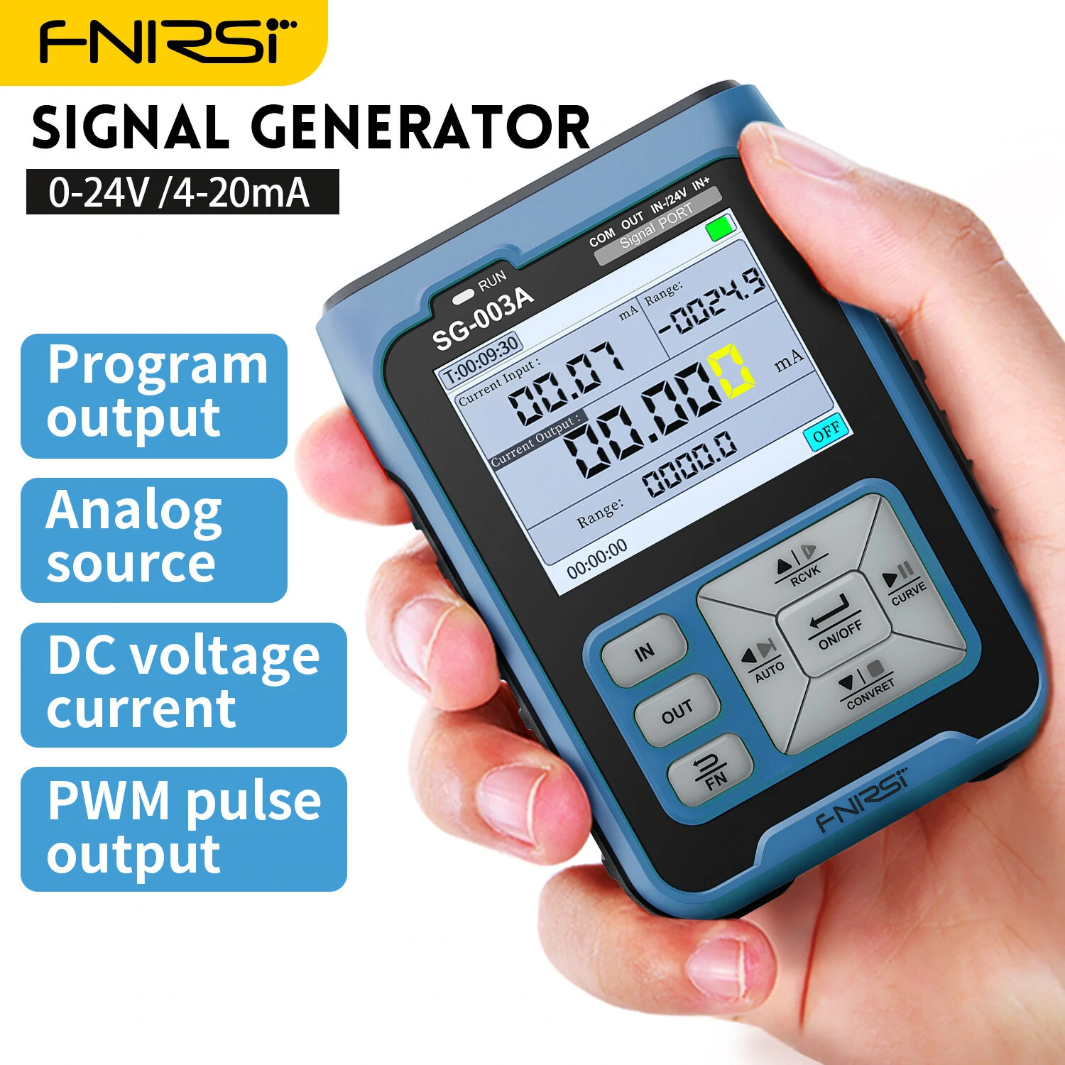 FNIRSI SG-003A 0-24V Adjustable Current Voltage Simulator 4-20mA Signal Generator Sources Transmitter Calibrator Transmitte — view 5