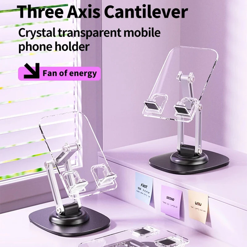 Foldable Desktop Phone Holder Stand Support Adjustable Angle Height Cellphone Stand Bracket Universal for Smartphone — view 4