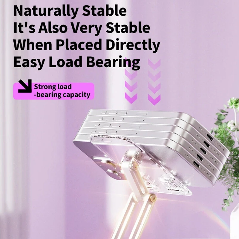 Foldable Desktop Phone Holder Stand Support Adjustable Angle Height Cellphone Stand Bracket Universal for Smartphone — view 6