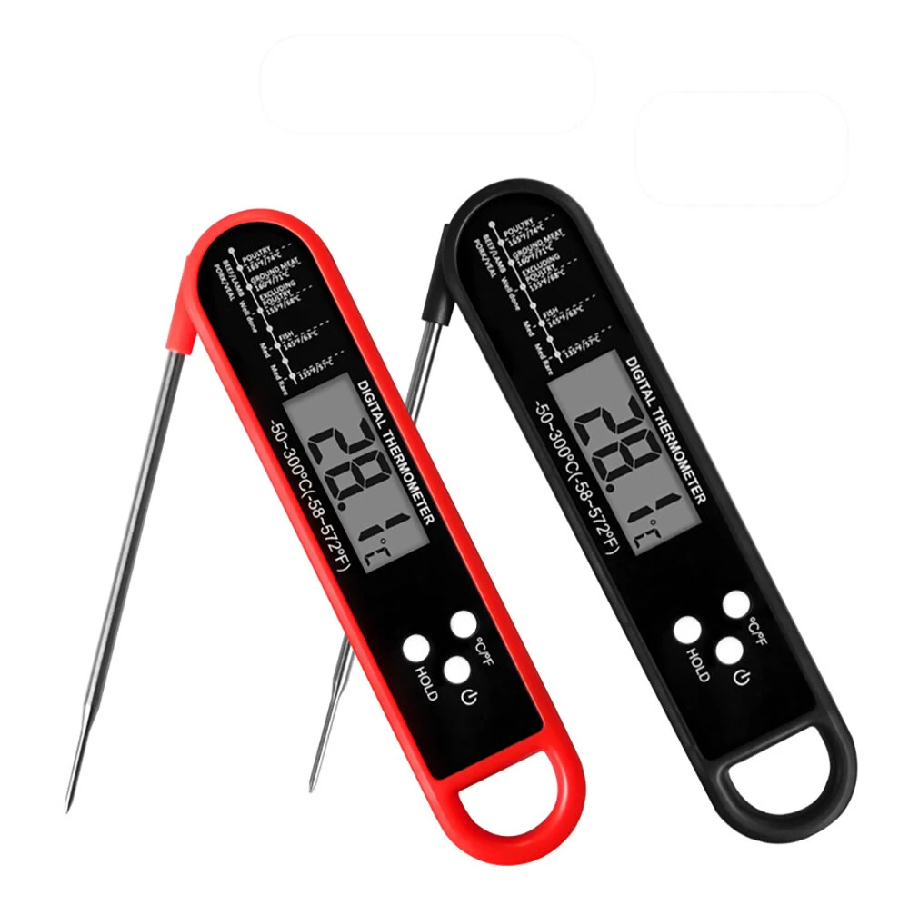 Foldable Digital Food Thermometer Grill Meat Kitchen Thermometer Baking Milk Water Thermometer Magnetic Kitchen Temperature Gauge — view 2