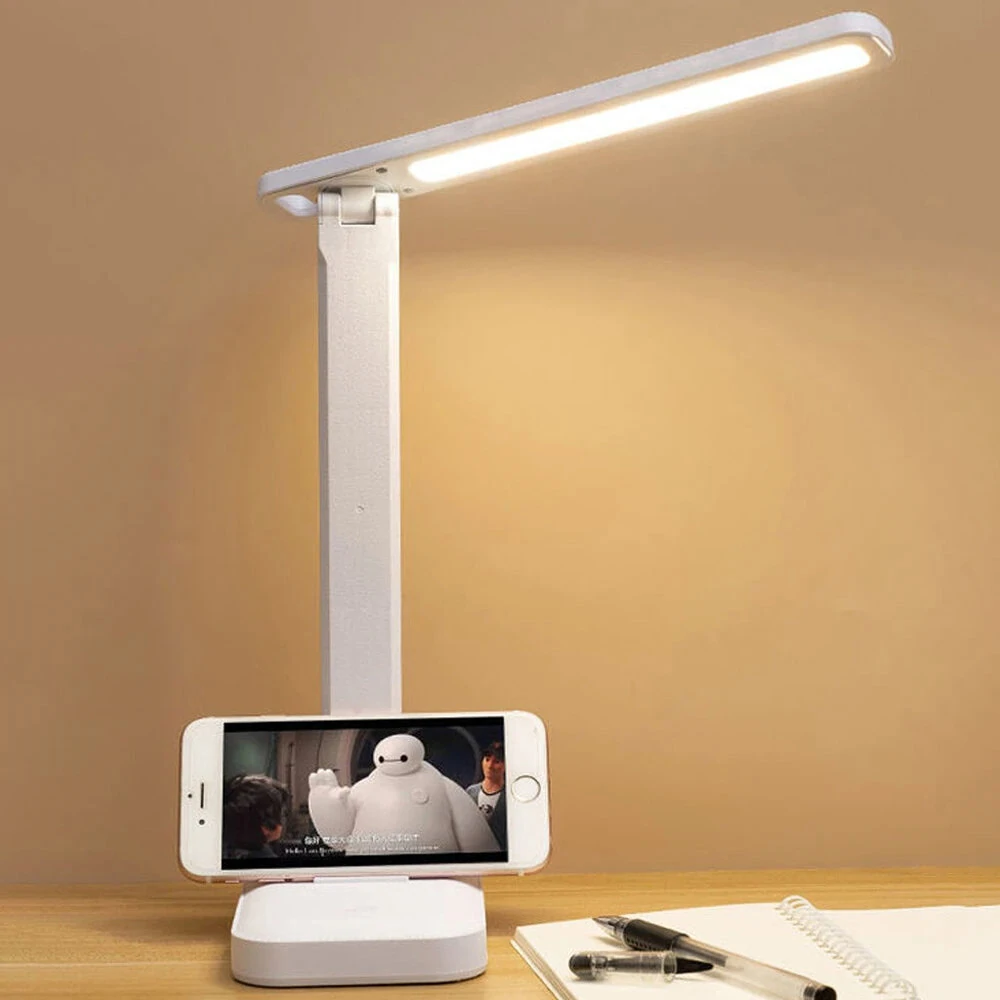 Foldable Reading Table Lamp USB Touch Dimmable Eye Protection Led Desk Lamp Bedroom Student Reading USB Charge Night Light — view 3