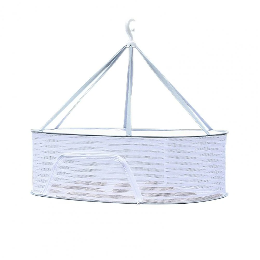 Folding Hanging Drying Rack Mesh Dryer with Zippers For Shrimp Fish Fruit Vegetables Herb — view 8