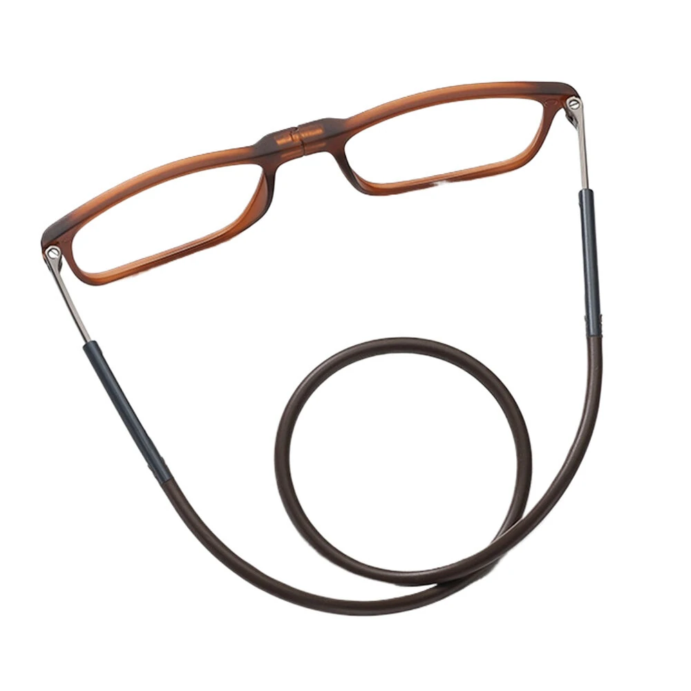 Folding Portable Hang Neck Magnetic Reading Glasses Lightweight Anti-blue Light HD Eye Protection Presbyopia Glasses — view 2