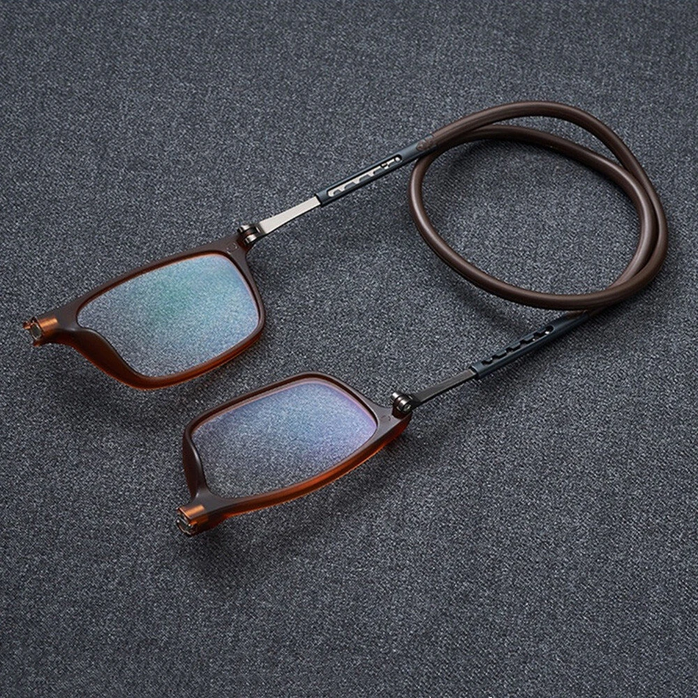 Folding Portable Hang Neck Magnetic Reading Glasses Lightweight Anti-blue Light HD Eye Protection Presbyopia Glasses — view 5
