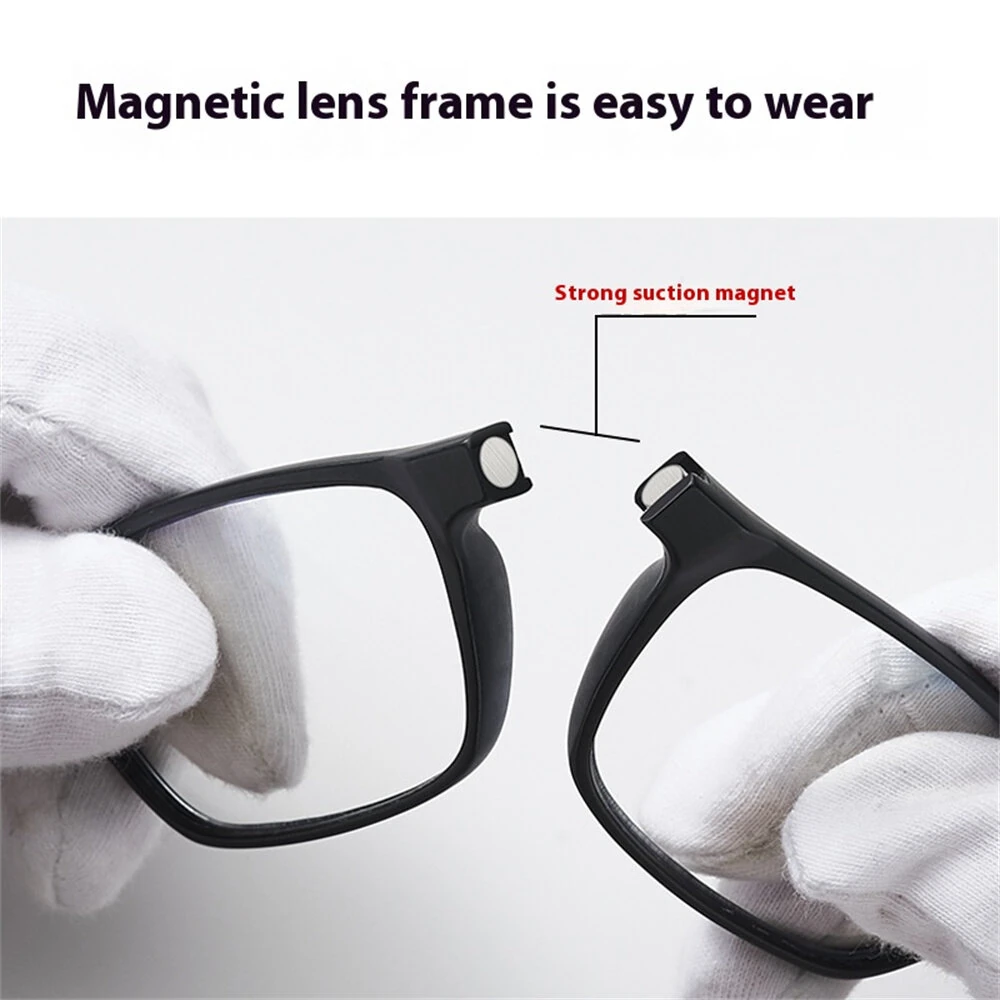 Folding Portable Hang Neck Magnetic Reading Glasses Lightweight Anti-blue Light HD Eye Protection Presbyopia Glasses — view 6