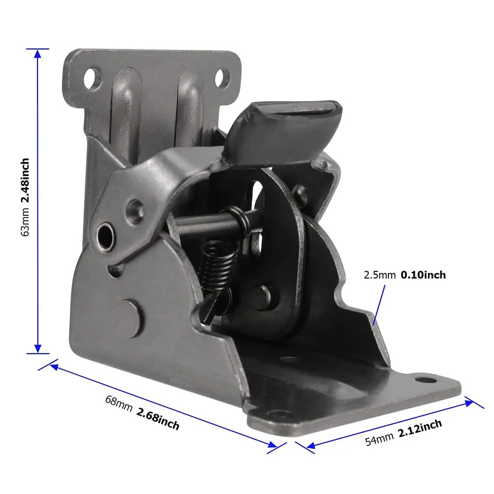 Folding Self Lock Bracket Locking Hinge Steel Plate 90 Degree Heavy Duty Table Bed Leg Support DIY Furniture — view 8