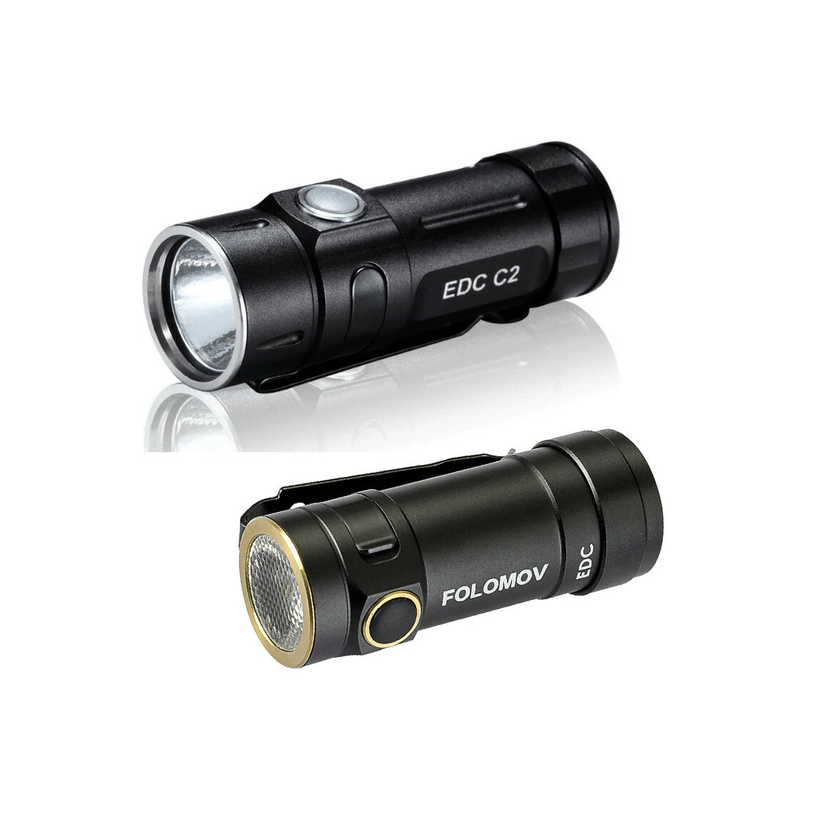 FOLOMOV C2 / EDC C2 Nichia E21A High CRI98 Compact EDC LED Flashlight With 14300 Battery Ulralight Pocket Clip Light Mini LED Torch EDC Survival Tools 3000K/5000K — view 2