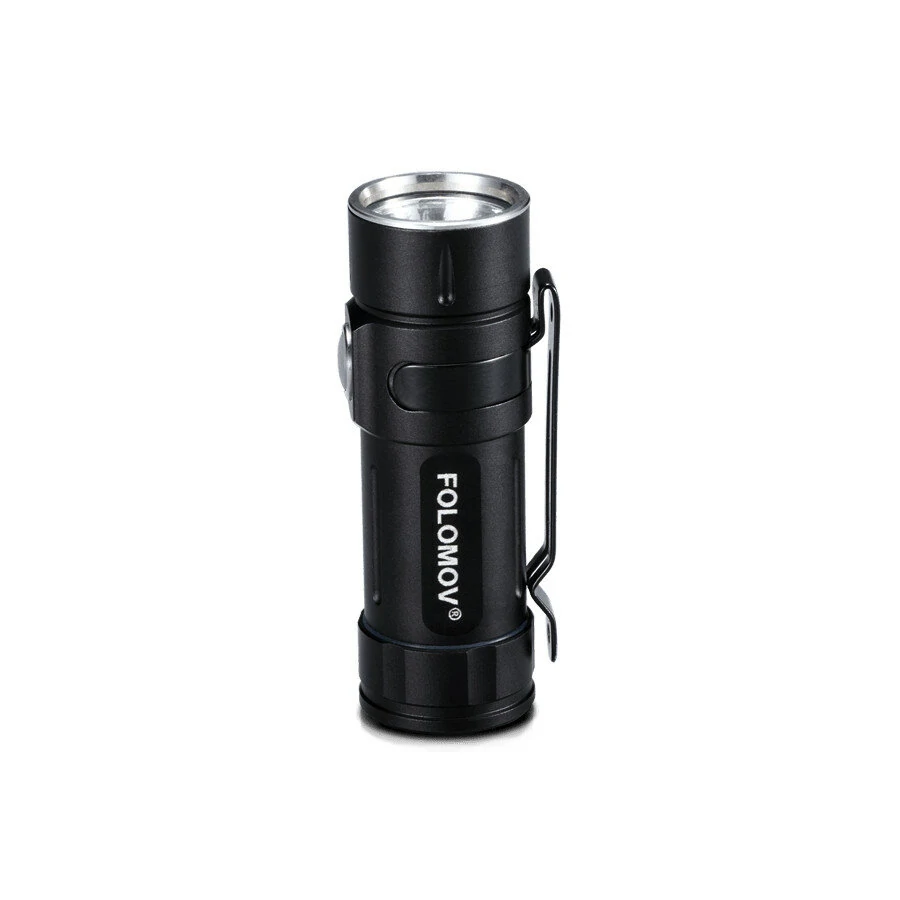 FOLOMOV C2 / EDC C2 Nichia E21A High CRI98 Compact EDC LED Flashlight With 14300 Battery Ulralight Pocket Clip Light Mini LED Torch EDC Survival Tools 3000K/5000K — view 3
