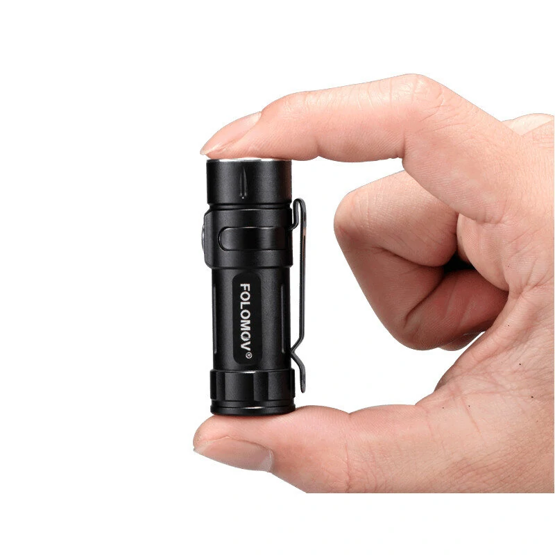 FOLOMOV C2 / EDC C2 Nichia E21A High CRI98 Compact EDC LED Flashlight With 14300 Battery Ulralight Pocket Clip Light Mini LED Torch EDC Survival Tools 3000K/5000K — view 7