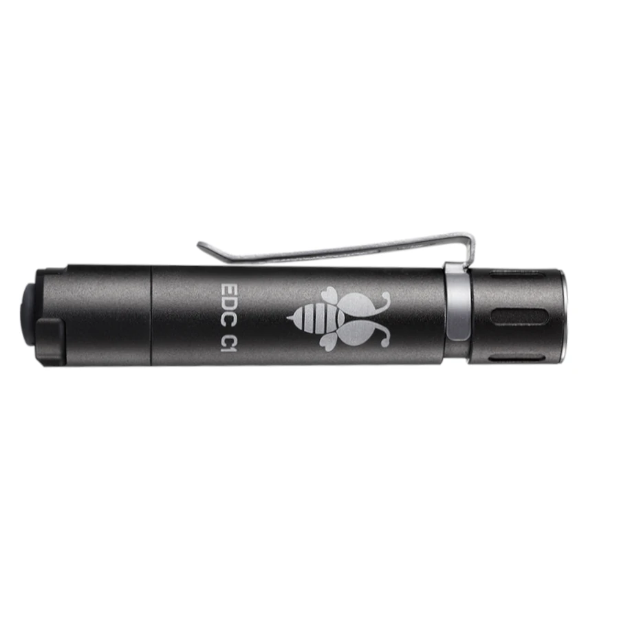 Folomov EDC C1 400lm High CRI 98 EDC Clip Flashlight 10440 Mini Size Compact Portable LED Torch Brass & Aluminum Outdoor EDC Survival Tool — view 3