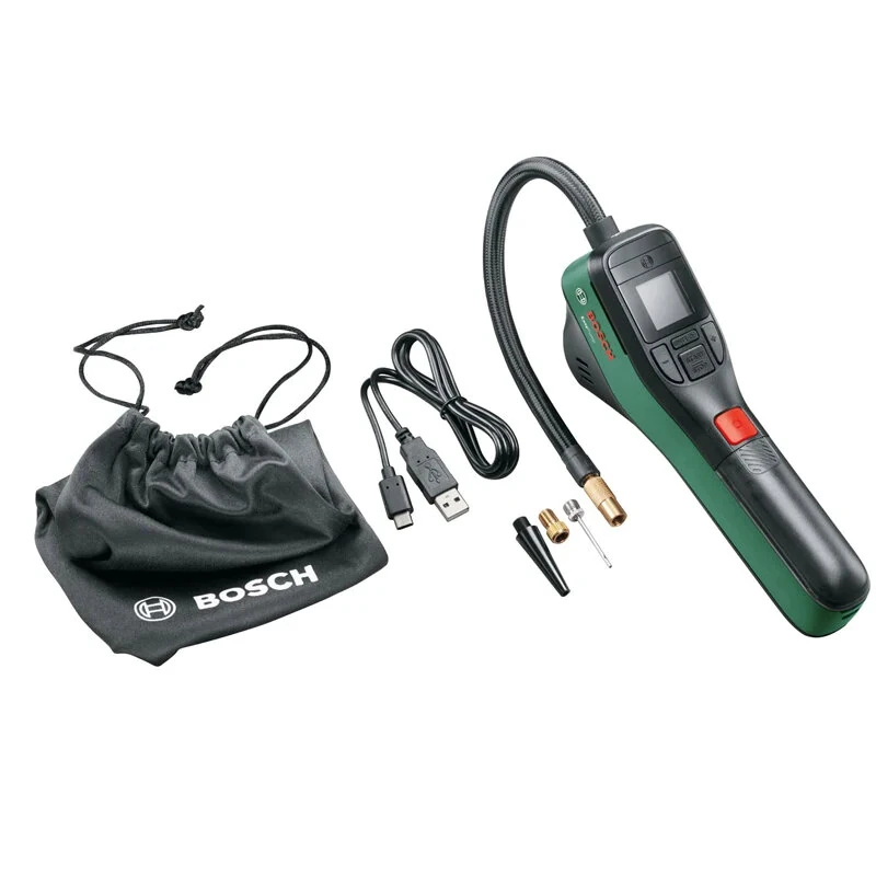 For Bosch Cordless Air Pump EasyPump Digital Display USB-C Rechargeable Mini Compressor Portable Tire Inflator Bike Motorcycle Car up to 150 PSI LED Light — view 2