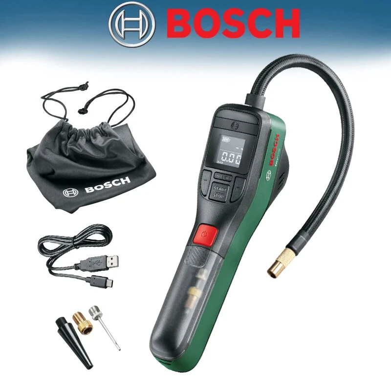 For Bosch Cordless Air Pump EasyPump Digital Display USB-C Rechargeable Mini Compressor Portable Tire Inflator Bike Motorcycle Car up to 150 PSI LED Light — view 3