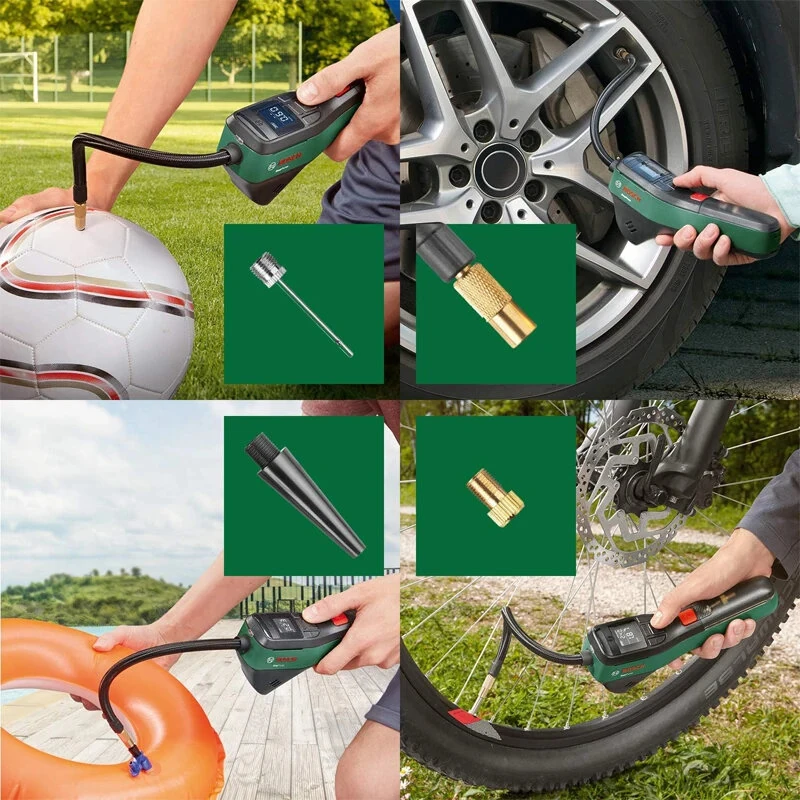 For Bosch Cordless Air Pump EasyPump Digital Display USB-C Rechargeable Mini Compressor Portable Tire Inflator Bike Motorcycle Car up to 150 PSI LED Light — view 5