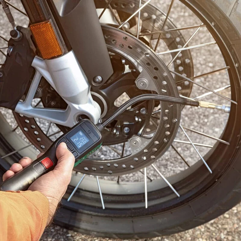 For Bosch Cordless Air Pump EasyPump Digital Display USB-C Rechargeable Mini Compressor Portable Tire Inflator Bike Motorcycle Car up to 150 PSI LED Light — view 9